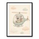 Koala Helicopter Nursery Wall Art 