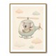 Koala Helicopter Nursery Wall Art 