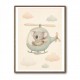 Koala Helicopter Nursery Wall Art 