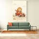Little Race Car Lion Nursery Wall Art 