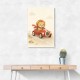 Little Race Car Lion Nursery Wall Art 