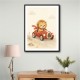 Little Race Car Lion Nursery Wall Art 