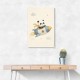 Panda Rocket Car Nursery Wall Art