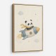Panda Rocket Car Nursery Wall Art