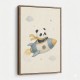 Panda Rocket Car Nursery Wall Art