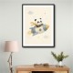 Panda Rocket Car Nursery Wall Art