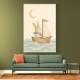 Rabbit in a Boat Nursery Wall Art