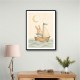 Rabbit in a Boat Nursery Wall Art