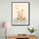 Rabbit in a Boat Nursery Wall Art