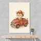 Tiger Fire Truck Nursery Wall Art