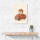 Tiger Fire Truck Nursery Wall Art