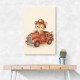 Tiger Fire Truck Nursery Wall Art