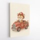 Tiger Fire Truck Nursery Wall Art