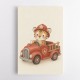 Tiger Fire Truck Nursery Wall Art