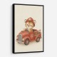 Tiger Fire Truck Nursery Wall Art