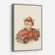 Tiger Fire Truck Nursery Wall Art