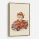 Tiger Fire Truck Nursery Wall Art