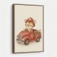 Tiger Fire Truck Nursery Wall Art
