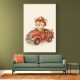 Tiger Fire Truck Nursery Wall Art