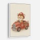 Tiger Fire Truck Nursery Wall Art