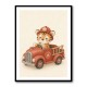 Tiger Fire Truck Nursery Wall Art