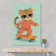Skateboarding Leopard