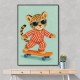 Skateboarding Leopard