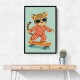Skateboarding Leopard