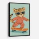 Skateboarding Leopard