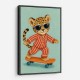 Skateboarding Leopard