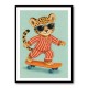 Skateboarding Leopard