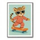 Skateboarding Leopard