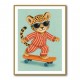 Skateboarding Leopard