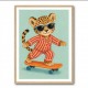 Skateboarding Leopard