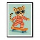 Skateboarding Leopard