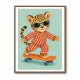 Skateboarding Leopard