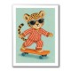 Skateboarding Leopard
