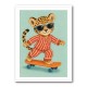 Skateboarding Leopard