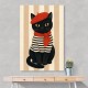 French Cat With Scarf