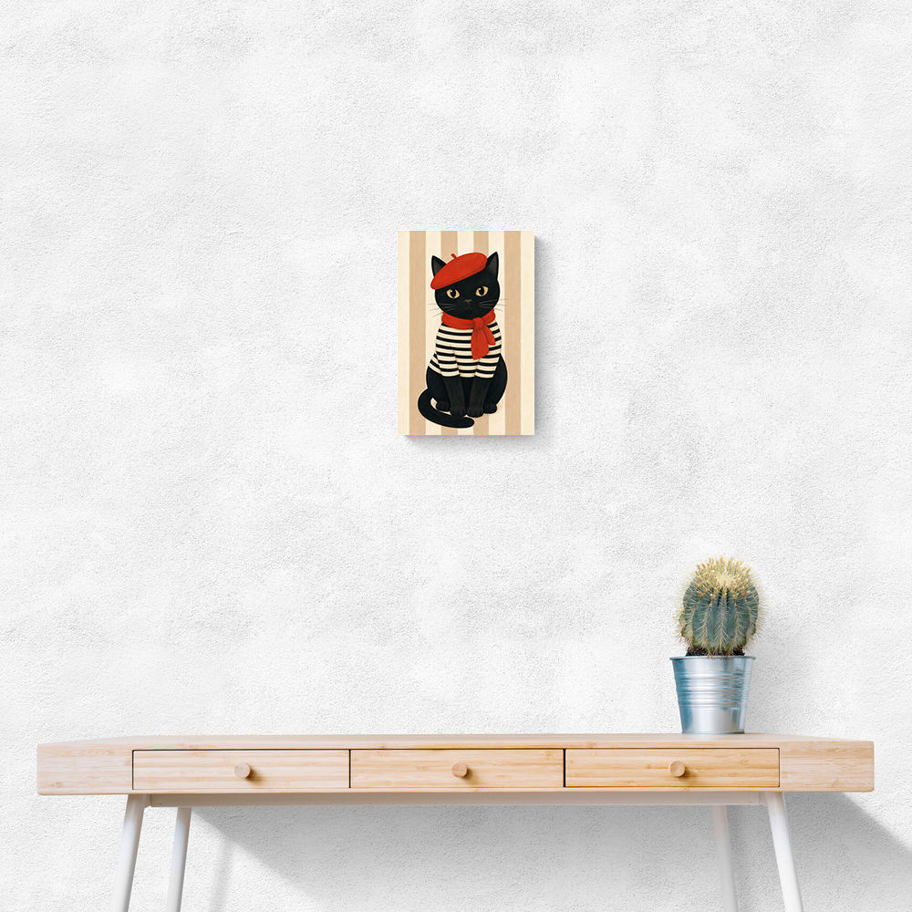 French Cat With Scarf