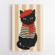 French Cat With Scarf