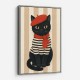 French Cat With Scarf