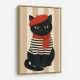 French Cat With Scarf