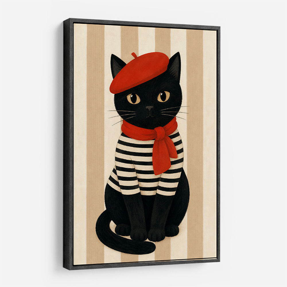 French Cat With Scarf