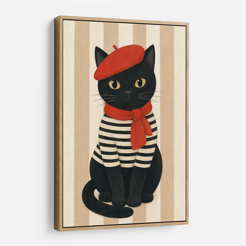 French Cat With Scarf