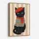 French Cat With Scarf