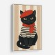 French Cat With Scarf