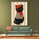 French Cat With Scarf