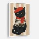 French Cat With Scarf
