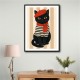 French Cat With Scarf